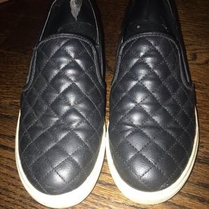 Black Steve Madden Slip Ons